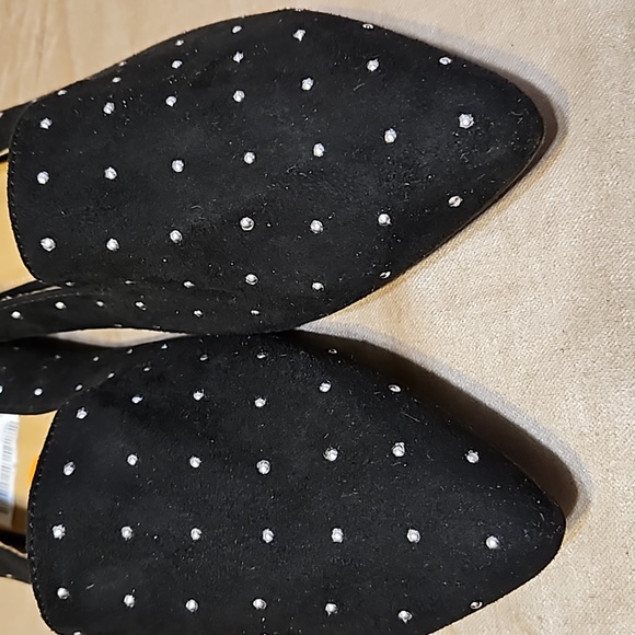 Report black faux suede flats with silver studs. - Picture 6 of 6